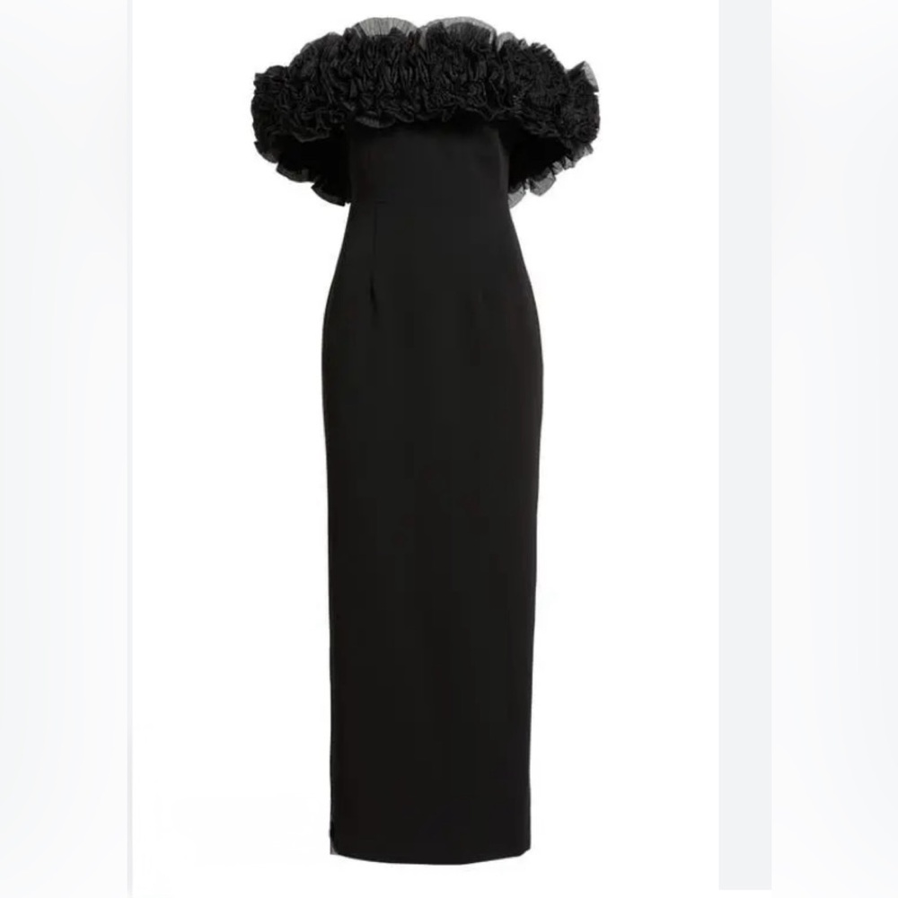 Sonya Moda Florence Off The Shoulder Black Midi Dress XL